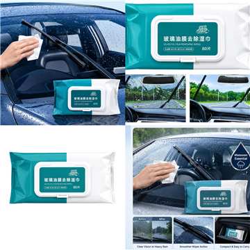 Glass Oil Film Remover Wipes