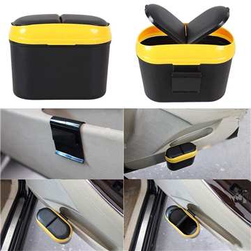 2 Way Car Dustbin Mini Portable Universal Car Trash Can Reusable...
