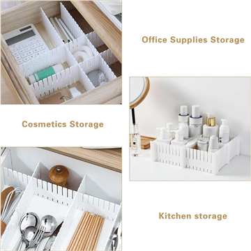 8pcs Drawer Dividers Tall Adjustable Drawer Organizer Separators
